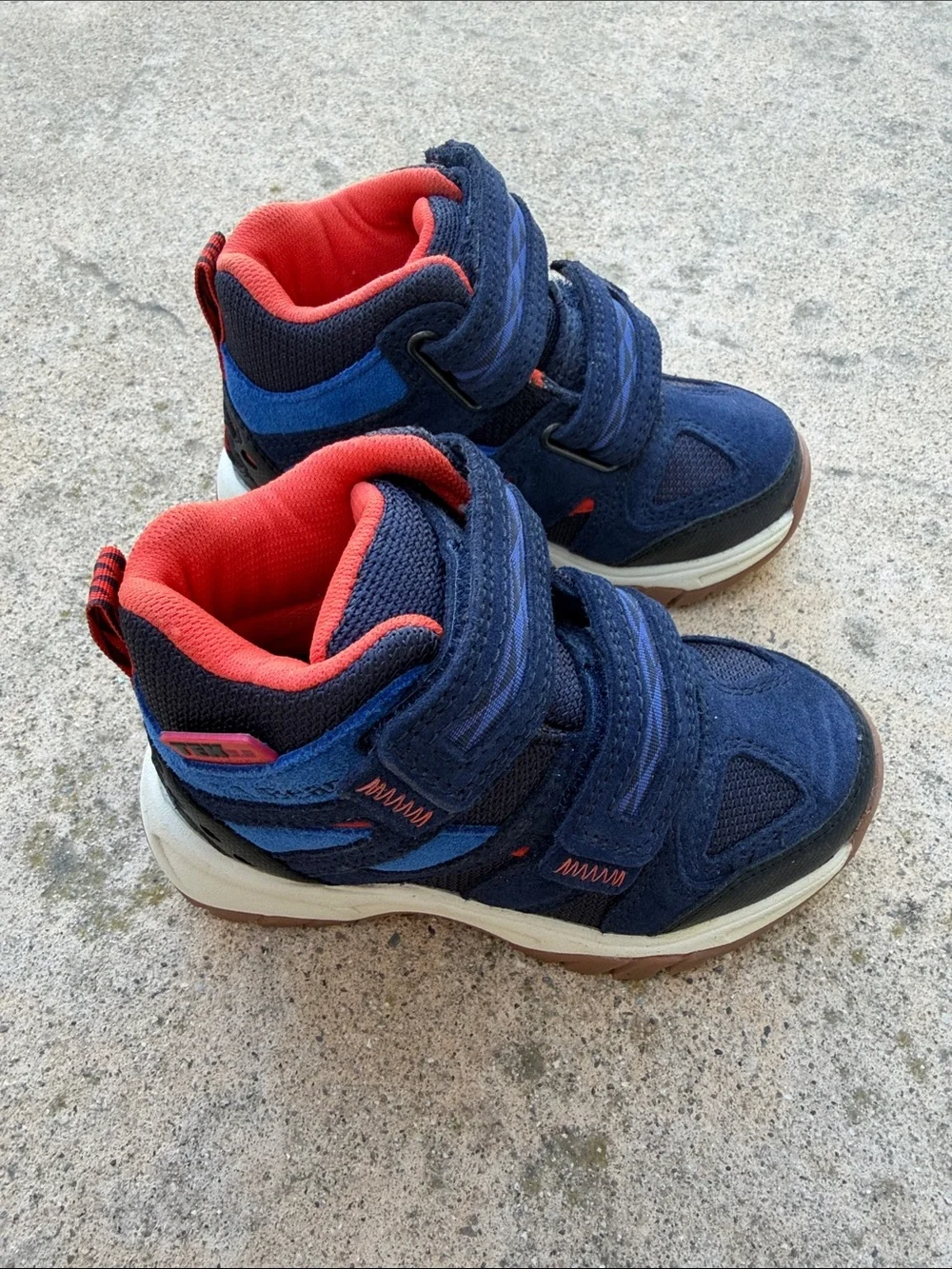 L.L. Bean Trail Model Hiker Lace Free Navy Blue Waterproof Boots Toddler Size 10